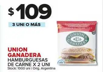 Carrefour Maxi Union Ganadera Hamburguesas De Carne x 2uni oferta