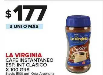 Carrefour Maxi La Virginia Cafe Instantaneo Esp. Int Clasico x 100grs oferta