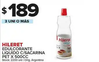 Carrefour Maxi Hiliret Edulcorante Liquido C Sacarina x 500cc oferta