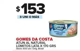 Carrefour Maxi Gomes Da Costa Atun Natural Lomitos x 170grs oferta