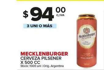 Carrefour Maxi Mecklenburger Cerveza Pilsener x 500cc oferta