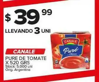 Carrefour Maxi Canale Pure De Tomate Tetra x 520grs oferta