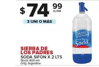 Carrefour Maxi Sierra De Los Padres Soda Sifon x 2lts oferta