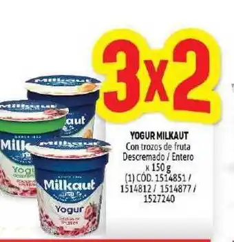 Makro Milkaut Yogur Con trazos de fruta Descremado / Entero x 150g oferta