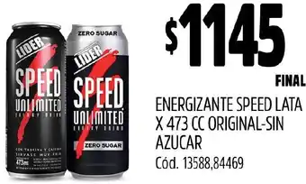 Supermercados Yaguar ENERGIZANTE SPEED LATA X 473 CC ORIGINAL-SIN AZUCAR oferta