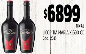 Supermercados Yaguar LICOR TIA MARIA X 690CC oferta