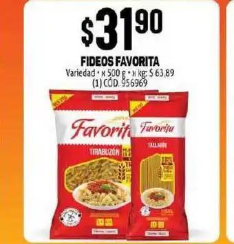 Makro Favorita Fideos x 500g oferta