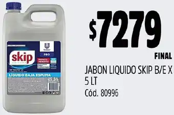 Supermercados Yaguar JABON LIQUIDO SKIP B/E X 5LT oferta