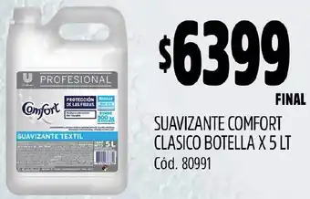 Supermercados Yaguar SUAVIZANTE COMFORT CLASICO BOTELLA X 5LT oferta