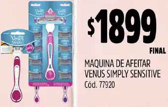Supermercados Yaguar MAQUINA DE AFEITAR VENUS SIMPLY SENSITIVE oferta