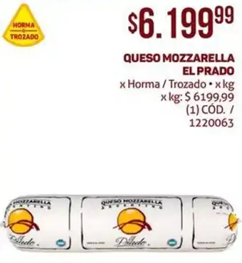 QUESO MOZZARELLA EL PRADO x kg