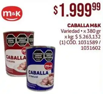 Makro CABALLA M&K Variedad x 380gr oferta