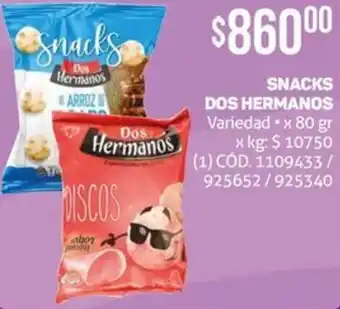 Makro SNACKS DOS HERMANOS Variedad x 80gr oferta