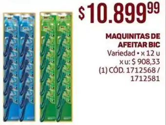 Makro MAQUINITAS DE AFEITAR BIC Variedad x 12u oferta