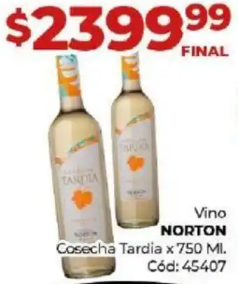 Diarco Vino NORTON Cosecha Tardia x 750ML oferta