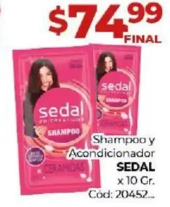 Diarco Shampoo y Acondicionador SEDAL x 10gr oferta