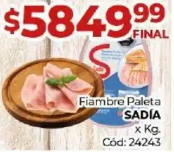 Diarco Fiambre Paleta SADÍA x kg oferta
