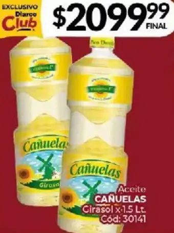 Diarco Aceite CAÑUELAS Girasol x 1.5lt oferta
