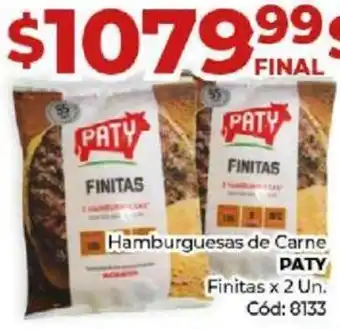 Diarco Hamburguesas de Carne PATY Finitas x 2Un oferta
