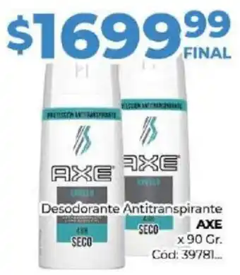 Diarco Desodorante Antitranspirante AXE x 90gr oferta