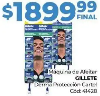 Diarco Máquina de Afeitar GILLETE Derma Protección Cartel oferta