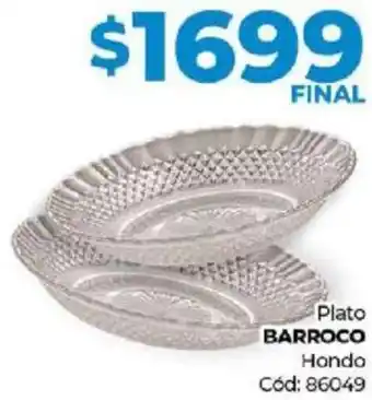 Diarco Plato BARROCO Hondo oferta