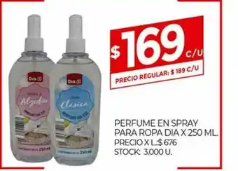 Supermercados DIA Perfume En Spray Para Ropa Dia x 250ml oferta