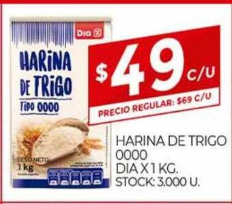 Supermercados DIA Harina De Trigo 0000 Dia x 1kg oferta