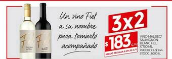 Supermercados DIA Vino Malbec Sauvignon Blanc Fiel oferta