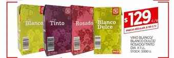 Supermercados DIA Vino Blanco Blanco Dulce Rosado Tinto Dia oferta