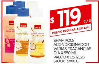 Supermercados DIA Shampoo Acondicionador Varias Fragancias Dia x 950ml oferta