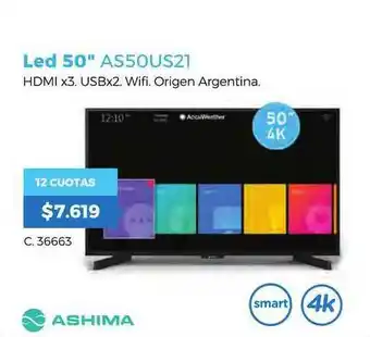 Pardo Hogar Ashima Led 50 oferta