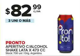 Carrefour Maxi Pronto Aperitivo C Alcohol Shake x 473cc oferta