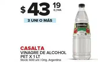 Carrefour Maxi Casalta Vinagre De Alcohol x 1lt oferta