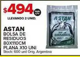 Carrefour Maxi Astan Bolsa De Residuos 80x110cm Plana oferta