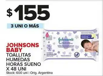 Carrefour Maxi Johnsons Baby Toallitas Humedas Horas Sueno oferta