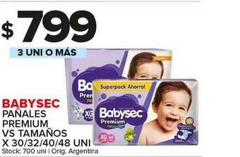 Carrefour Maxi Babysec Pañales Premium Vs Tamaños oferta