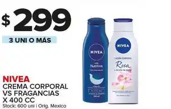 Carrefour Maxi Nivea Crema Corporal Vs Fragancias x 400cc oferta