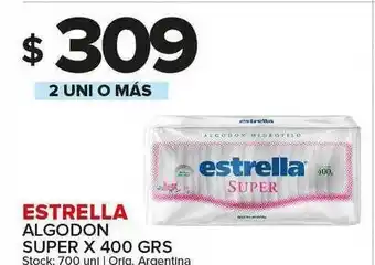 Carrefour Maxi Estrella Algodon Super x 400grs oferta