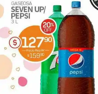 Alvear Gaseosa Seven Up Pepsi 3l oferta