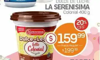 Alvear Dulce De Leche La Serenisima 400g oferta