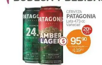 Cerveza Patagonia x 473cc