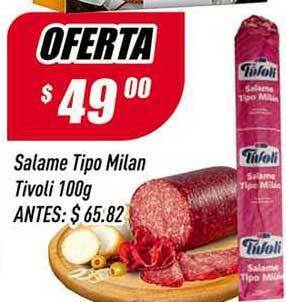 Supermercados Comodin Salame Tipo Milan Tivoli 100g oferta