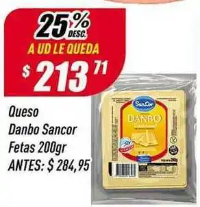 Supermercados Comodin Queso Danbo Sancor Fetas 200gr oferta