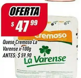 Supermercados Comodin Queso Cremoso La Varense 100g oferta