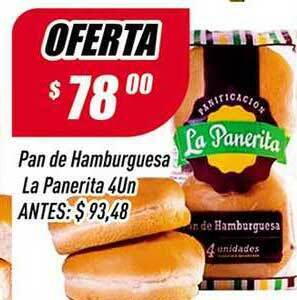 Supermercados Comodin Pan De Hamburguesa La Panerita 4un oferta