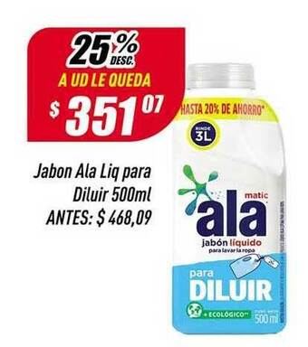 Supermercados Comodin Jabon Ala Liq Para Diluir 500mlqq oferta