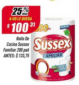 Supermercados Comodin Rollo De Cocina Sussex Familiar oferta