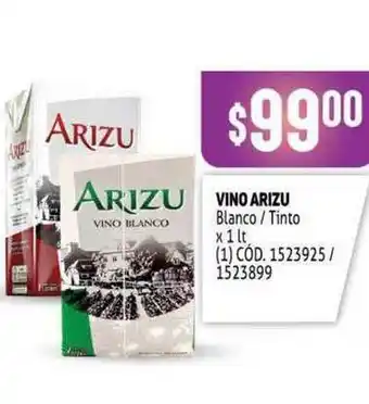 Makro Vino Arizu Blanco Tinto x 1kt oferta
