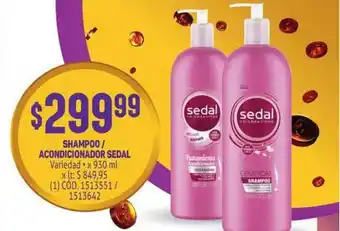 Makro Shampoo Acondicionador Sedal x 930ml oferta